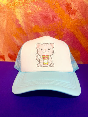 Trucker Cap - Slush Kittie - White/Light Blue