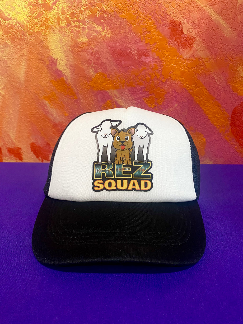 Trucker Cap - Rez Squad - White/Black