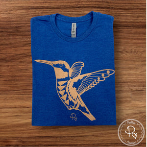 Short Sleeve T-Shirt - Hummingbird - Heathered Cool Blue