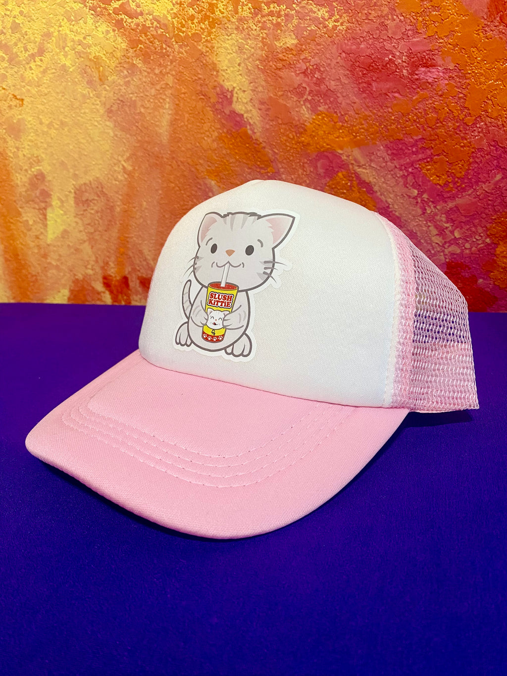 Trucker Cap - Slush Kittie - White/ Light Pink