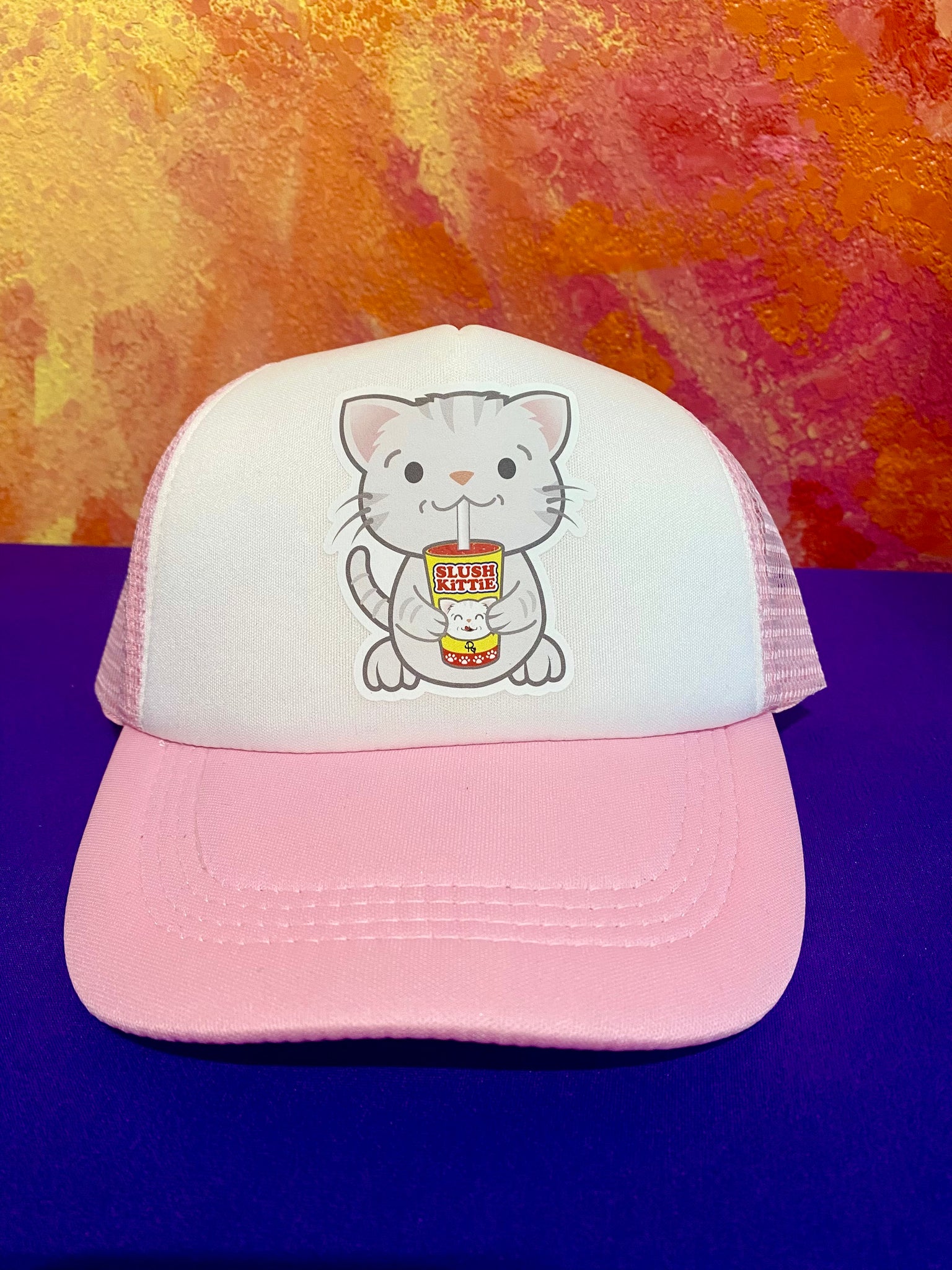 Trucker Cap - Slush Kittie - White/ Light Pink